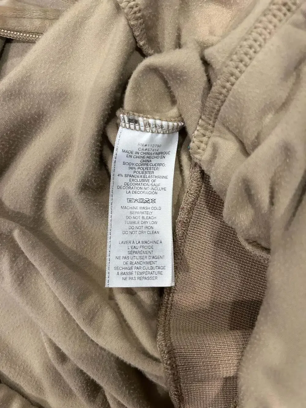True Religion Velour Tour Track Jacket Travertine Tan